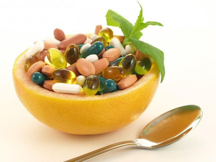 Una varietà di vitamine per aumentare la potenza